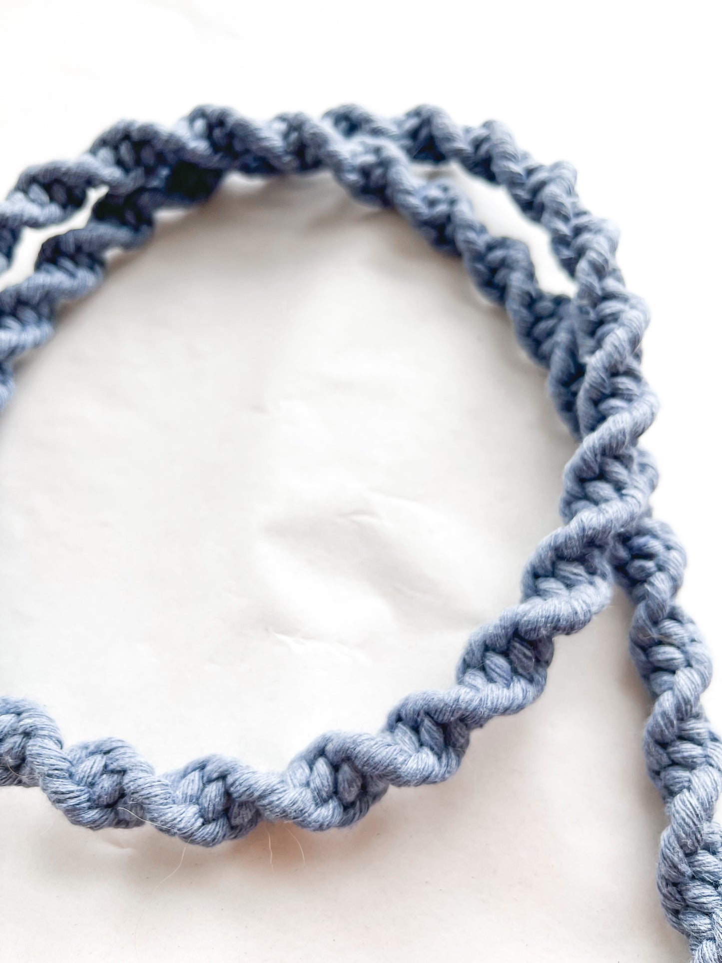 Dark Blue Macrame Charger Cord