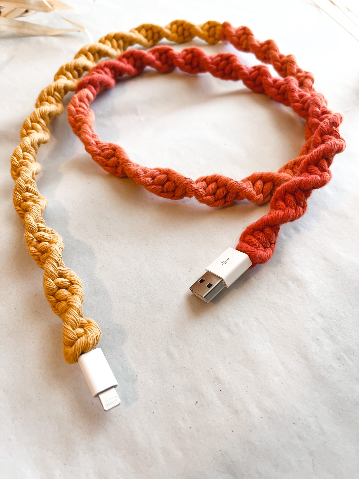 Sunburst OMBRÉ Macrame Charger Cord