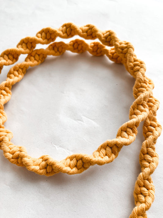 Mustard Macrame Charger Cord