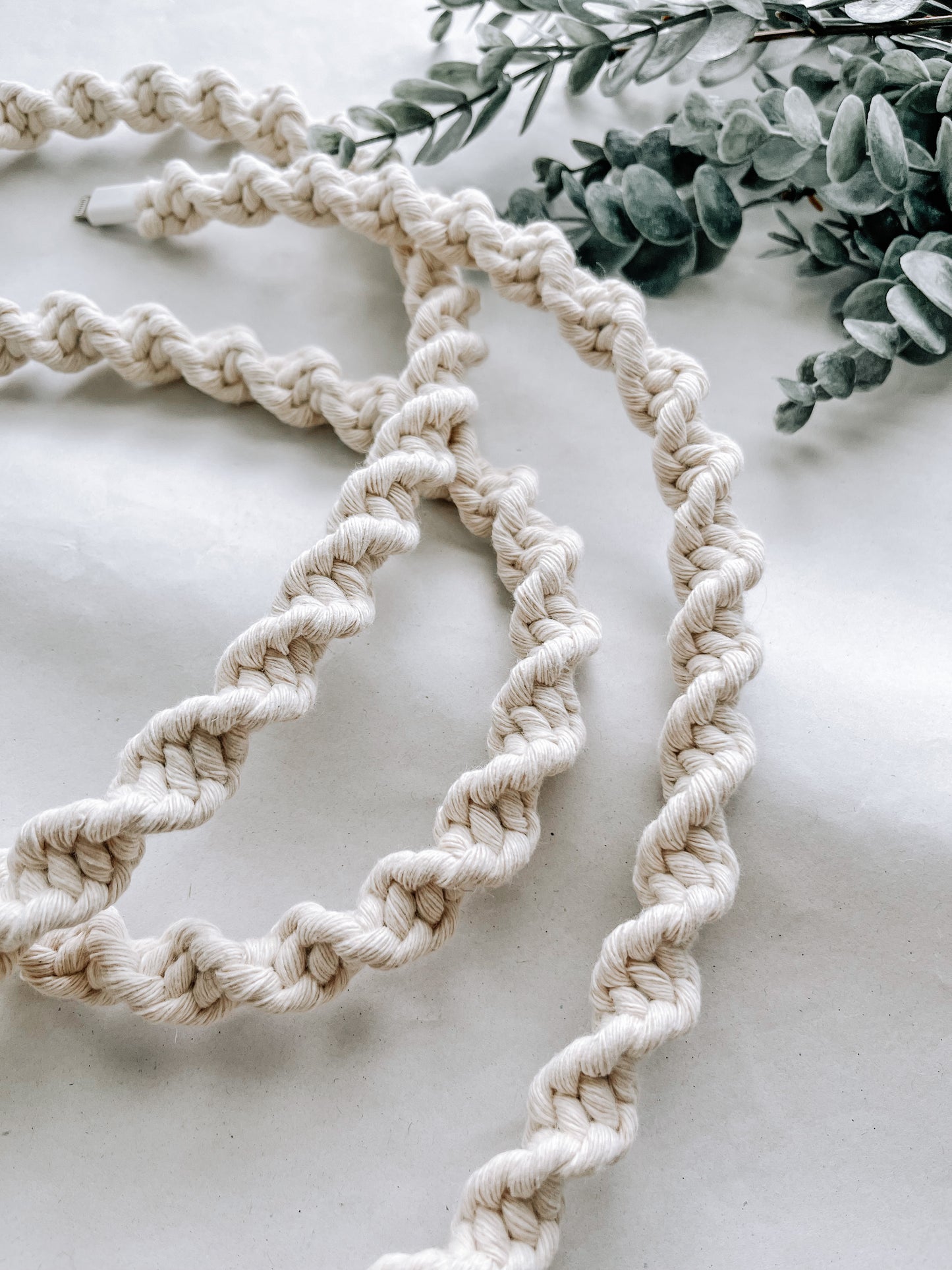 Natural Macrame Charger Cord